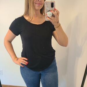 Faded Glory Black Scoop Neck Style T-shirt